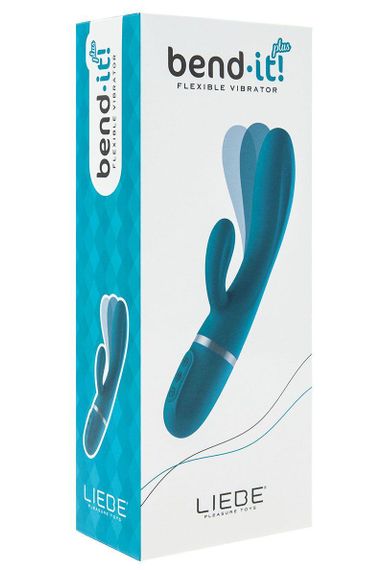 Вибратор-кролик Liebe Bend It Plus Ocean Blue, гибкий, 2 мотора, 10 режимов Sex Aura | Зображення 2