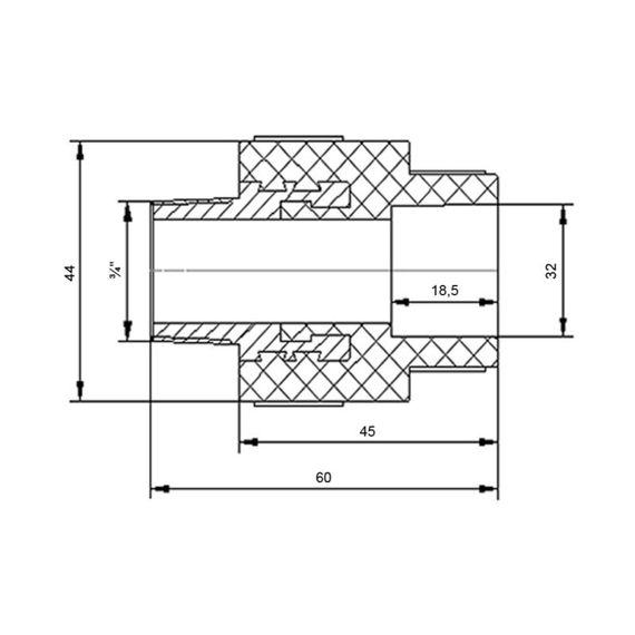 Муфта PPR Blue Ocean 32х3/4" ЗР SD00006388 | Зображення 1