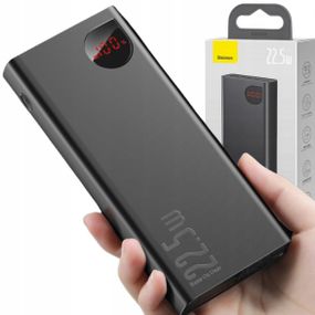 Зовнішній портативний акумулятор Baseus Adaman Metal Digital Display 20000mAh 22.5W Black (PPAD070101)