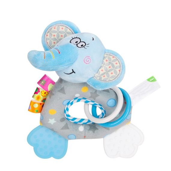 Брязкальце H168251-3ABC тварина м'яка з прорізувачем 18*5*15  Слоник