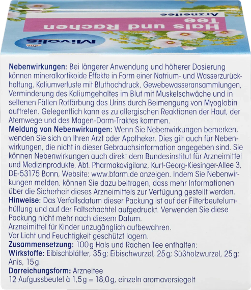 Лікувальний чай для горла й гортані – полегшення болю, захист слизової, 12 пакетиків | Зображення 3