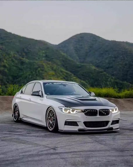 Накладка на передній бампер Lip V-Style (для F30 M-Sport, Карбон) для BMW 3 серія F-30/31/34 2012-2019 рр | Зображення 4