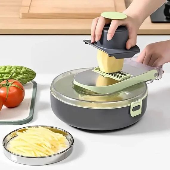 Овощерезка с контейнером Vegetable Cutter 9 в 1 | Зображення 2