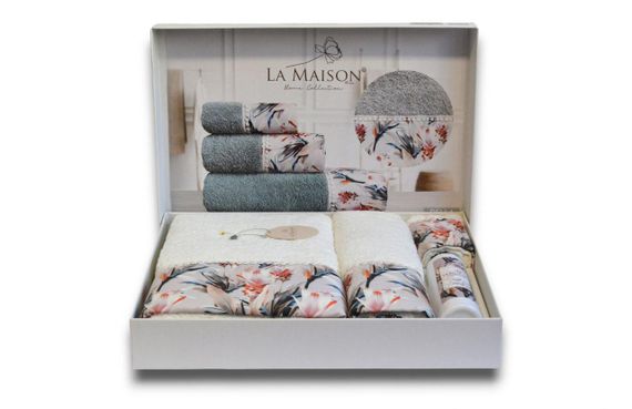 Подарочный набор полотенец La Maison, 3 шт. с ароматом  Della Ekru | Зображення 1