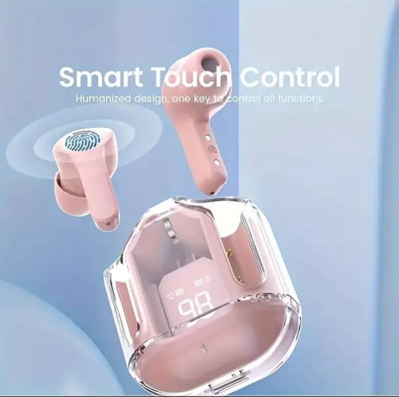 T2 TWS Бездротові Bluetooth-навушники з цифровим дисплеєм і Hi-Fi звуком. Рожеві | Зображення 2