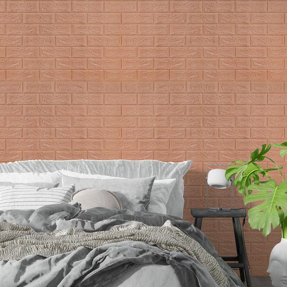 3D панель самоклеющаяся кирпич  кофе с молоком 700х770х5мм SW-00001801 | Зображення 4