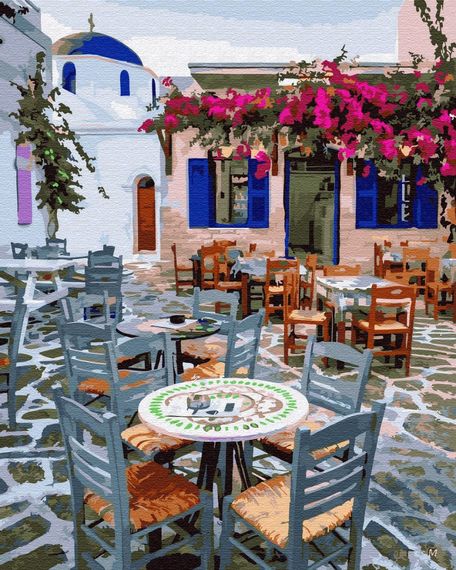 Уютное кафе Санторини