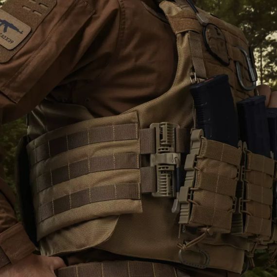 Плитоноска IBV Ukrarmor аналог IOTV, бронежилет-носій Cordura 1000 MOLLE, військова плитоноска ЗСУ, страйкбол, колір Койот | Зображення 5