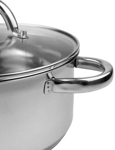 Каструля індукційна Ofenbach Casserole із нержавіючої сталі 3л зі скляною кришкою | Зображення 3