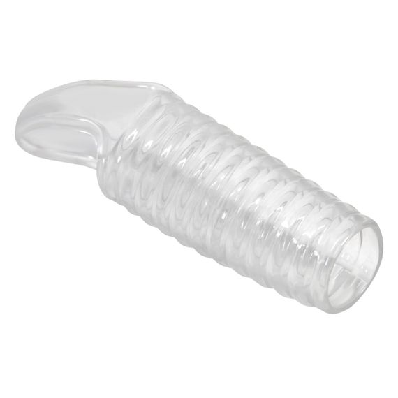 Насадка на пеніс ребриста Pretty Love Hartman відкрита, з петлею, прозора sexstyle | Зображення 4