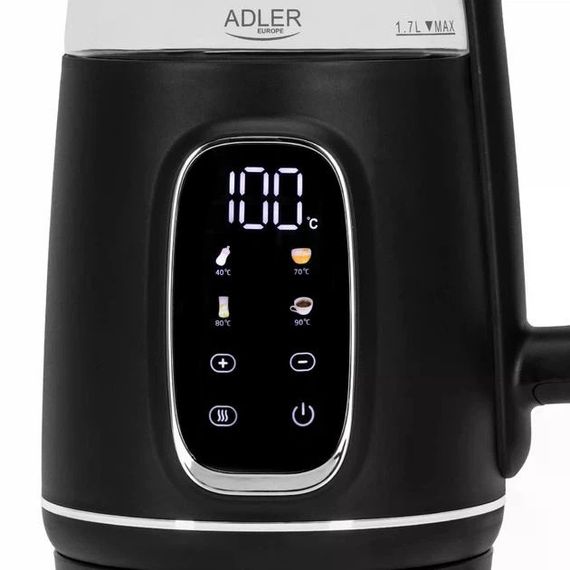 Електрочайник Adler AD 1305 black silver 1.7 л чорний з сріблястим | Зображення 5