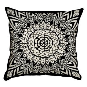 Подушка с мешковины Орнамент 45x45 см (45PHB_TFL029_BL)