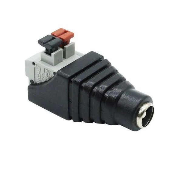 Конектор живлення PROLUM™ DC 2pin 5,5 мм, з затискачем, Мама