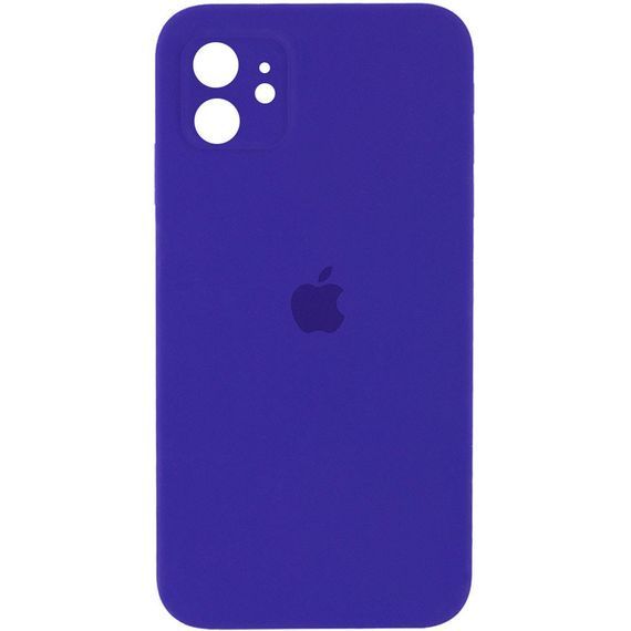 Чехол Silicone Case Square Full Camera Protective (AA) для Apple iPhone 11 (6.1") Фіолетовий/Ultra Violet
