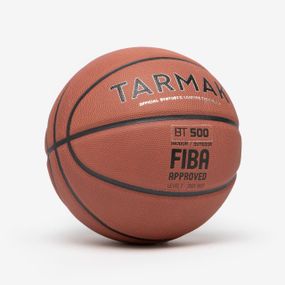 Баскетбольний м'яч BT500 розмір 7 коричневий, Fiba