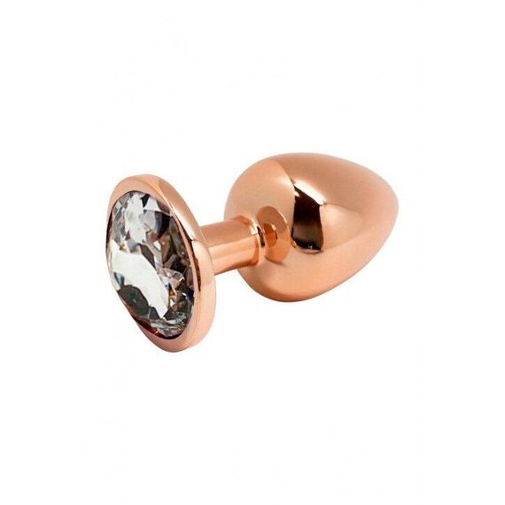 Металлическая анальная пробка Wooomy Tralalo Rose Gold Metal Plug Size L, диаметр 4 см, длина 9 см sexstyle