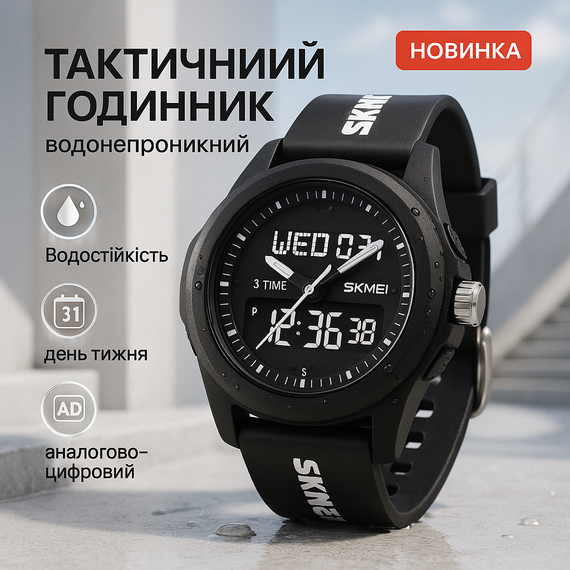 Лучшие тактические часы SKMEI, Часы спортивные многофункциональные Качественные спортивные HX-23