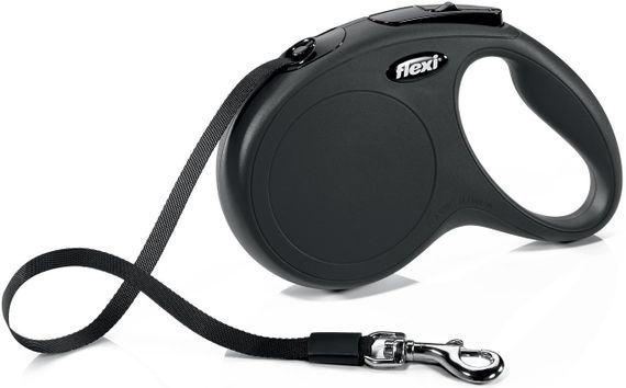 Повідець рулетка для собак FLEXI New Classic S (5 m - 15 kg) чорний
