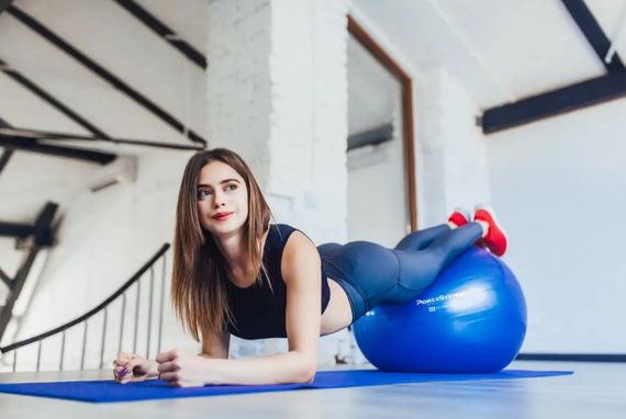 М'яч для фітнесу (фітбол) Power System PS-4011 Ø55 cm PRO Gymball Blue (PS-4011_55cm_Blue) | Зображення 3