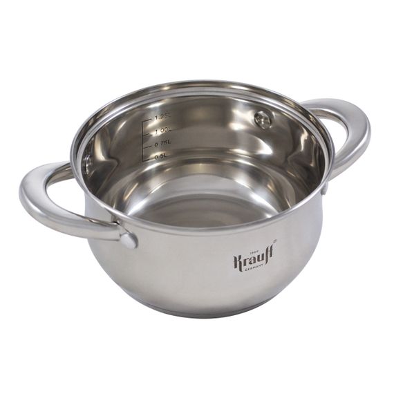 Каструля Krauff Steil 26-238-073, 1.7 л, 16 см, з нержавіючої сталі з кришкою, для всіх типів плит | Зображення 2
