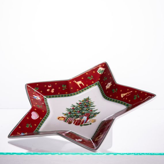 Сервірувальне новорічне блюдо для закусок Christmas 25,5 (см) з порцеляни HP-SDHK-19 | Зображення 3