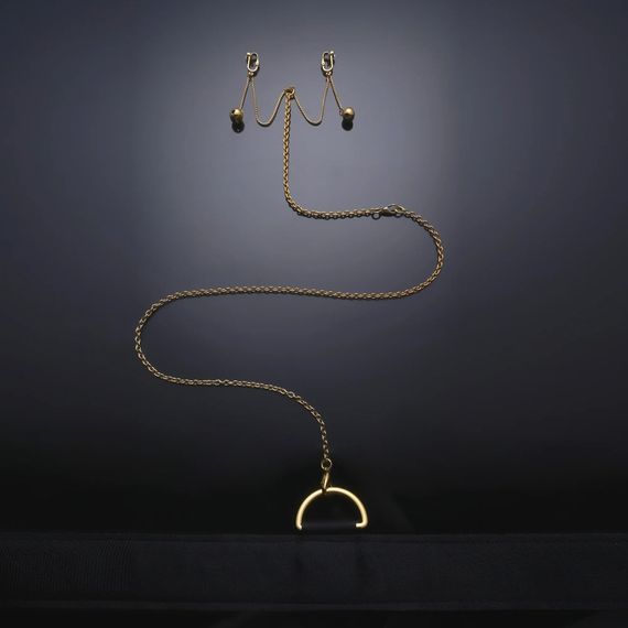 Розпірка для рук та ніг із затискачами для клітора та статевих губ UPKO, чорна sexstyle | Зображення 1