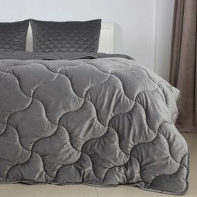Одеяло полуторное ТЕП VELOUR 1-04872_34537 150х210 см темно-серое