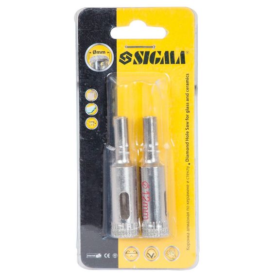 Коронки алмазні Sigma по кераміці і склу Ø12 мм (1541121)