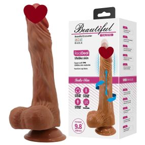 Реалістичний вібратор BAILE Calisto мулат, 25 см sexstyle