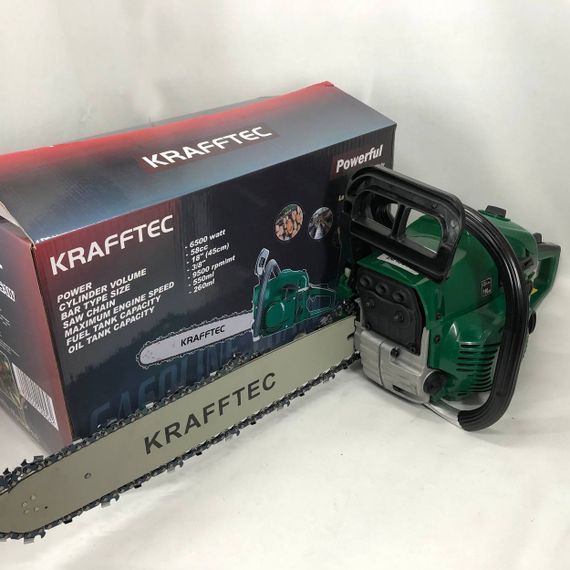 Бензопила ланцюгова 45см KRAFFTEC 5800, Пила ланцюгова бензинова QK-26 | Зображення 7