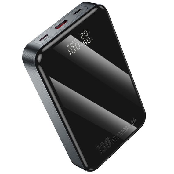 Портативний ЗП Power Bank Hoco Q30A Fast charge 130W 20000 mAh Metal gray | Зображення 3