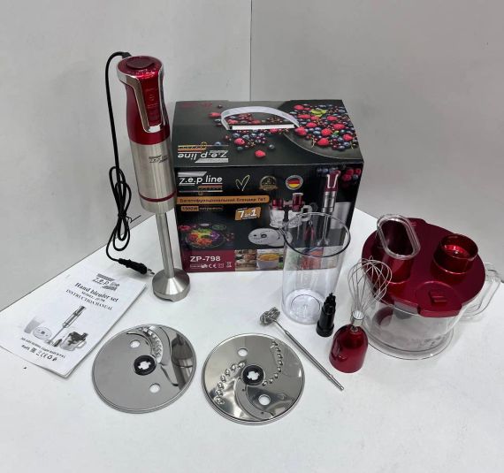 Блендер Zepline ZP-798 1500 Вт 7в1 червоний | Зображення 2
