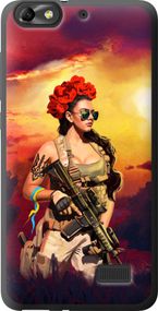 Чехол на Huawei Honor 4C Украинка с оружием "5316u-183-17620"