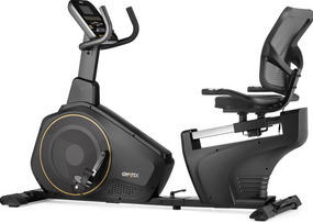 Горизонтальний велотренажер Gymtek XBR6000 електромагнітний золотистий