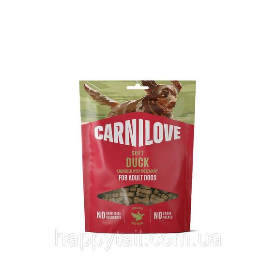 Мягкое лакомство для собак Carnilove Soft Snack с уткой и розмарином — беззерновые снеки 200 г