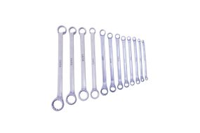 Набор ключей накидных двусторонних CrV 6х7, 8х9, 10х11, 12х13, 14х15, 16х17, 18х19, 20х22, 21х23, 24x27,