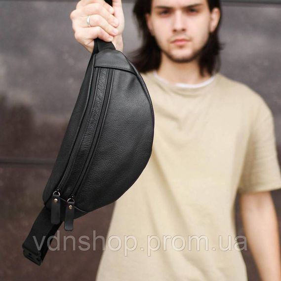 Шкіряна сумка бананка на груди, Сумка бананка для походів Чоловіча для щоденного носіння VE-23 | Зображення 4