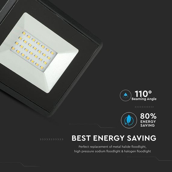 Прожектор уличный LED V-TAC, 20W, SKU-5947, E-series, черный (3800157625401) | Зображення 7