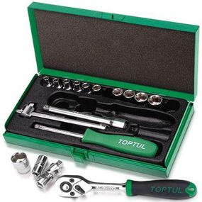 Набор инструмента в кейсе TOPTUL 1/4" 17 ед. GCAD1701