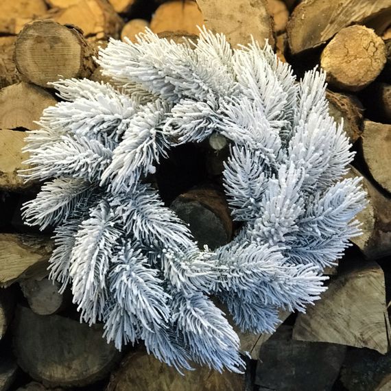 Вінок хвойний Сосна литий d-60 см засніжений