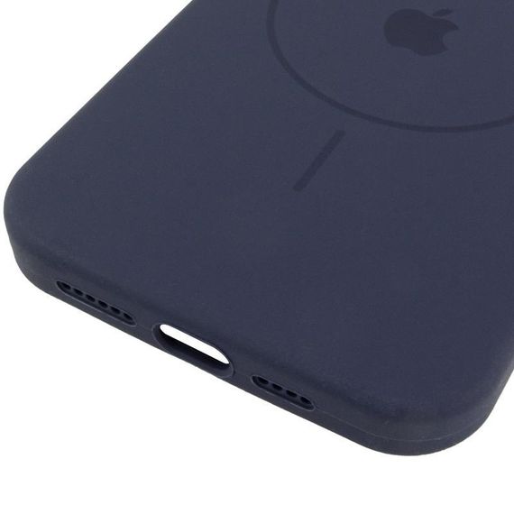 Чохол Silicone Case Full Protective (AA) V2 with MagSafe для Apple iPhone 14 Pro (6.1") Бежевий / Desert Gold Темно-синій / Midnight blue | Зображення 4