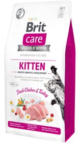 Корм Brit Care Cat Grain Free Kitten Healthy Growth & Development сухой беззерновой для котят для здорового роста и развития 7 кг