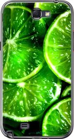 Чохол на Samsung Galaxy Note 2 N7100 Зелені часточки лимона "852t-17-2448"