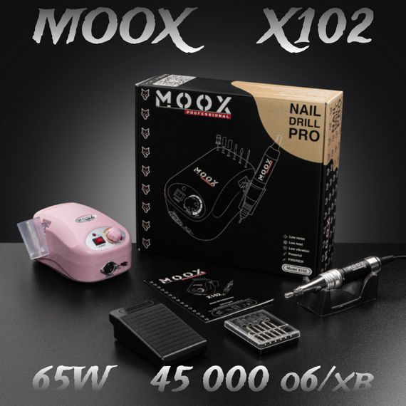 Рожевий фрезер Moox X102 45тис. об/хв, 65W для манікюру і педикюру | Зображення 5