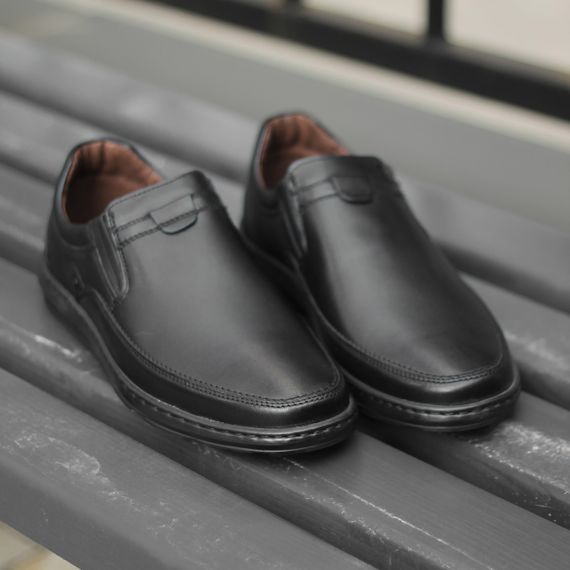 Елегантні чорні туфлі без шнурівки – твій комфорт у кожному кроці 40 розмір | Зображення 1