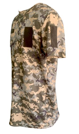 Футболка Tactic4Profi кулмакс зеленый пиксель с коротким рукавом c 4-мя липучками S