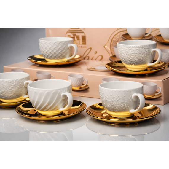 Сервіз чайний Golden Anfen на 12 предметів (250 мл) | Зображення 1