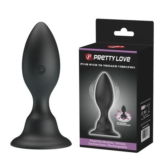 Анальна пробка - Pretty Love Push Over To Trigger Vibration Black