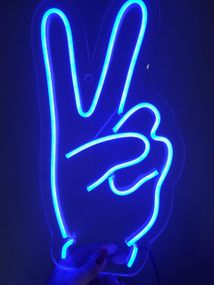 Неоновий світильник Рука PEACE 160х300 acr-n000010