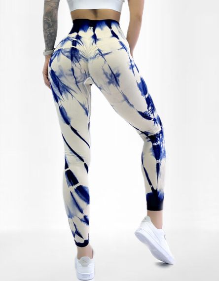 Лосіни пуш ап для фітнесу LILAFIT Біло-синій М (LFL000025) | Зображення 2